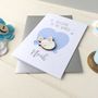 Personailsed New Baby Boy Card, thumbnail 3 of 4