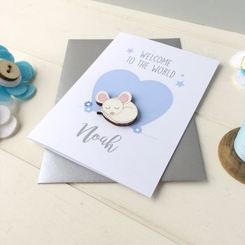 Personailsed New Baby Boy Card, 3 of 4