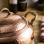 Hammered Solid Copper Casserole With Lid, Heavy Duty Copper, thumbnail 8 of 9