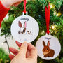 Personalised Rabbit Christmas Tree Decoration, thumbnail 1 of 6