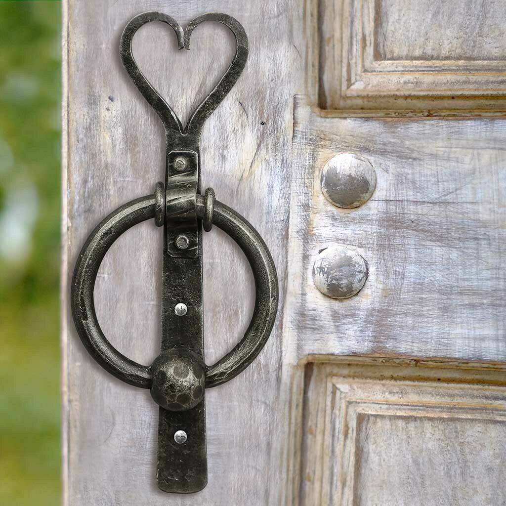 Traditional Iron Heart Front Door Knocker By Dibor