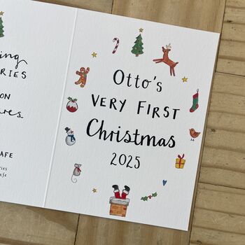 Personalised Baby's Very 1st Christmas Card, 7 of 9