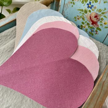 Personalised Linen Name Heart, 9 of 9