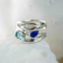 Silver Ring With Blue Topaz, Pearl And Lapis Lazuli, thumbnail 6 of 9