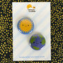 Kawaii Planets In Space Solar System Badges, thumbnail 4 of 6