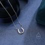 Sterling Silver Tiny Horseshoe Pendant Necklace, thumbnail 5 of 11