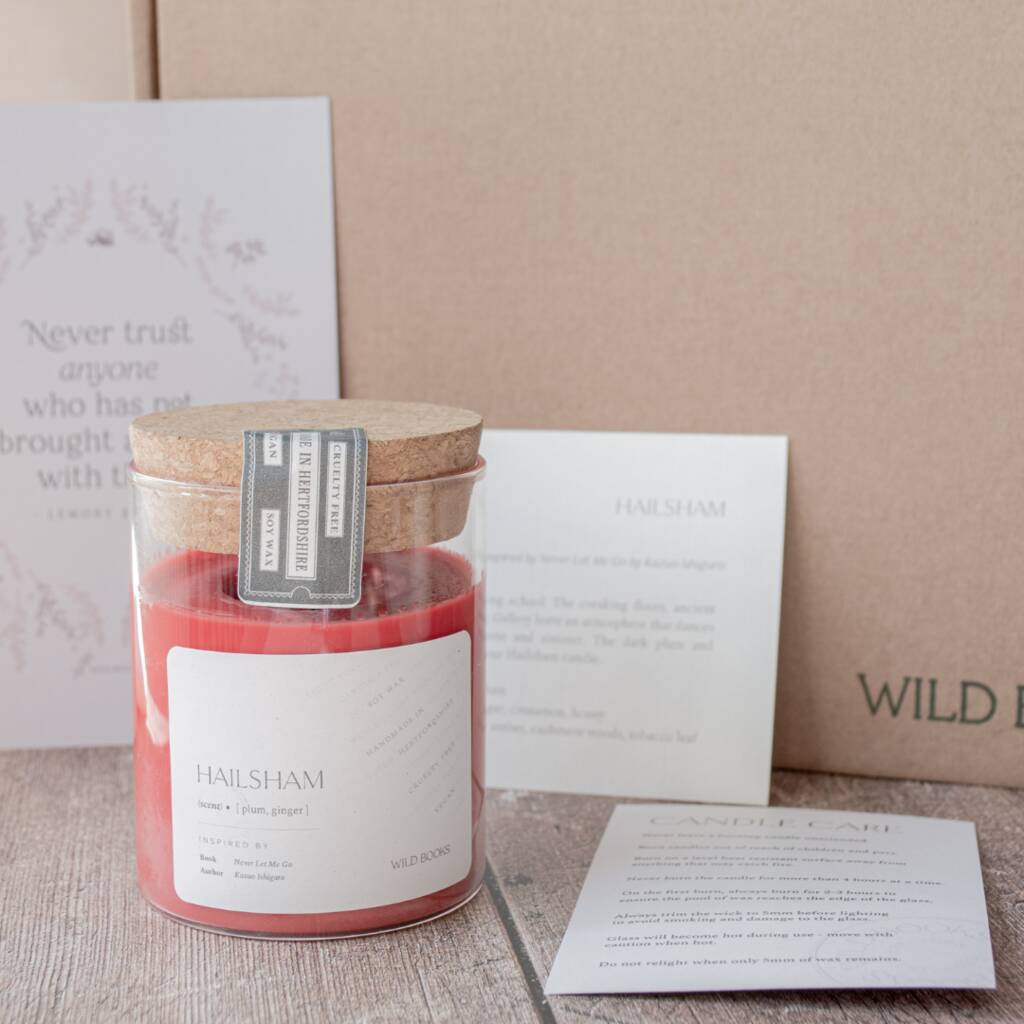 Hailsham Never Let Me Go Scented Book Candle By Wild Books