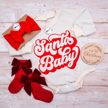 Santa Baby Christmas Romper, 2 of 6