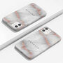 Personalised Gray Pink Marble Phone Case, thumbnail 4 of 6