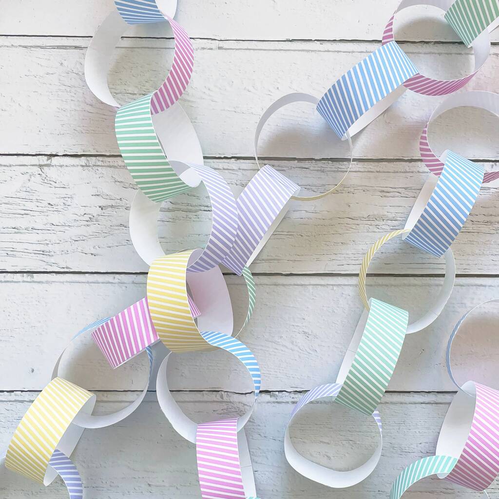pastel-stripe-paper-chain-kit-by-altered-chic-notonthehighstreet