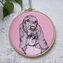 Velvet Personalised Pet Portrait Hoop Wall Hanging, thumbnail 6 of 6