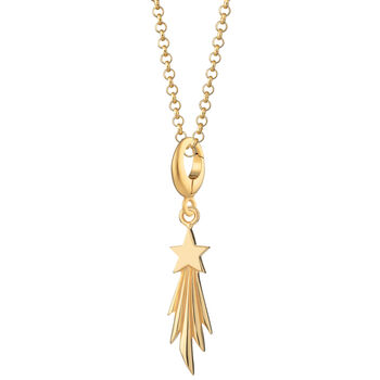 Shooting Star Charm Necklace, Sterling Silver Or Gold Plated, 3 of 9