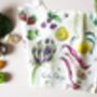 Rich Pickings Vegetable Tea Towel, thumbnail 2 of 5