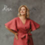 Linen Maxi Wrap Dress | Bridesmaid And Special Occasion Dress, thumbnail 11 of 12