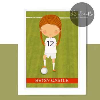 Personalised Girl Footballer, 4 of 4