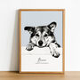 Custom Pet Portrait Minimal Graphic Style, thumbnail 1 of 5