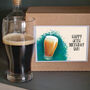 60th Birthday Bow Tie Beer Glass, thumbnail 2 of 9