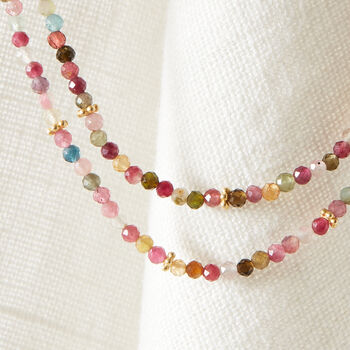 Tourmaline Beaded Long Layering Necklace, 5 of 11