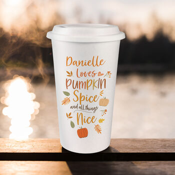 Personalised Pumpkin Spice Travel Mug, 2 of 6