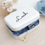 Personalised White And Blue Floral Jewellery Case, thumbnail 1 of 6