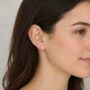 Petite Circle Pearl Stud Earrings, thumbnail 2 of 3