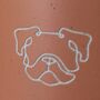 British Bulldog Engraved Orange Ceramic Tea/ Coffee Mug, thumbnail 3 of 6