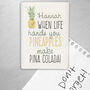 Personalised Pineapple Fridge Magnet, thumbnail 2 of 4