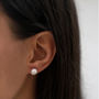 Pearl And Silver Stud Earrings, thumbnail 6 of 6