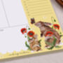 Rabbit And Poppy Weekly Desk Planner Pad, thumbnail 3 of 4