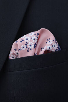 Wedding Handmade 100% Cotton Floral Print Tie In Pink, 2 of 6