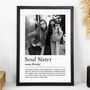 Personalised Soul Sister Print, Best Friend Gift, thumbnail 1 of 5