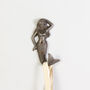 Mermaid Coat Hook Cast Antique Iron Wall Mounted, thumbnail 3 of 4