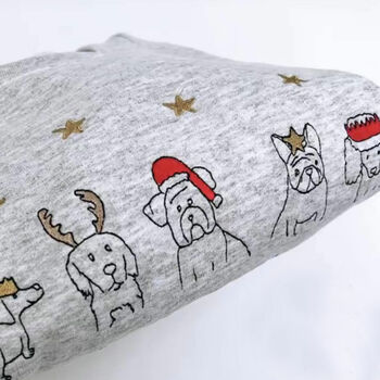 Embroidered 'Santa Paws' Christmas Jumper, 3 of 5