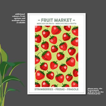 Strawberries Fruit Market Poster, 3 of 4