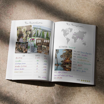 Personalised Wedding Planner Book | Eucalyptus | Engagement Gift, 7 of 12