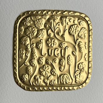 Personalised Handmade Gold Foil Name Birthday Card, 10 of 12