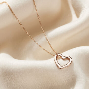 9ct Medium Message Heart Necklace, 2 of 6