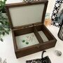 Wooden Cufflink And Watch Box With Copper Message, thumbnail 10 of 11