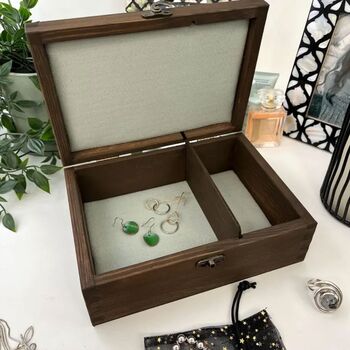 Wooden Cufflink And Watch Box With Copper Message, 10 of 11