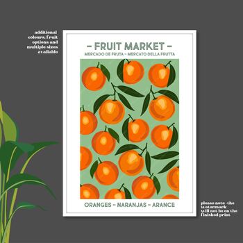 Oranges Fruit Market Poster, 2 of 4
