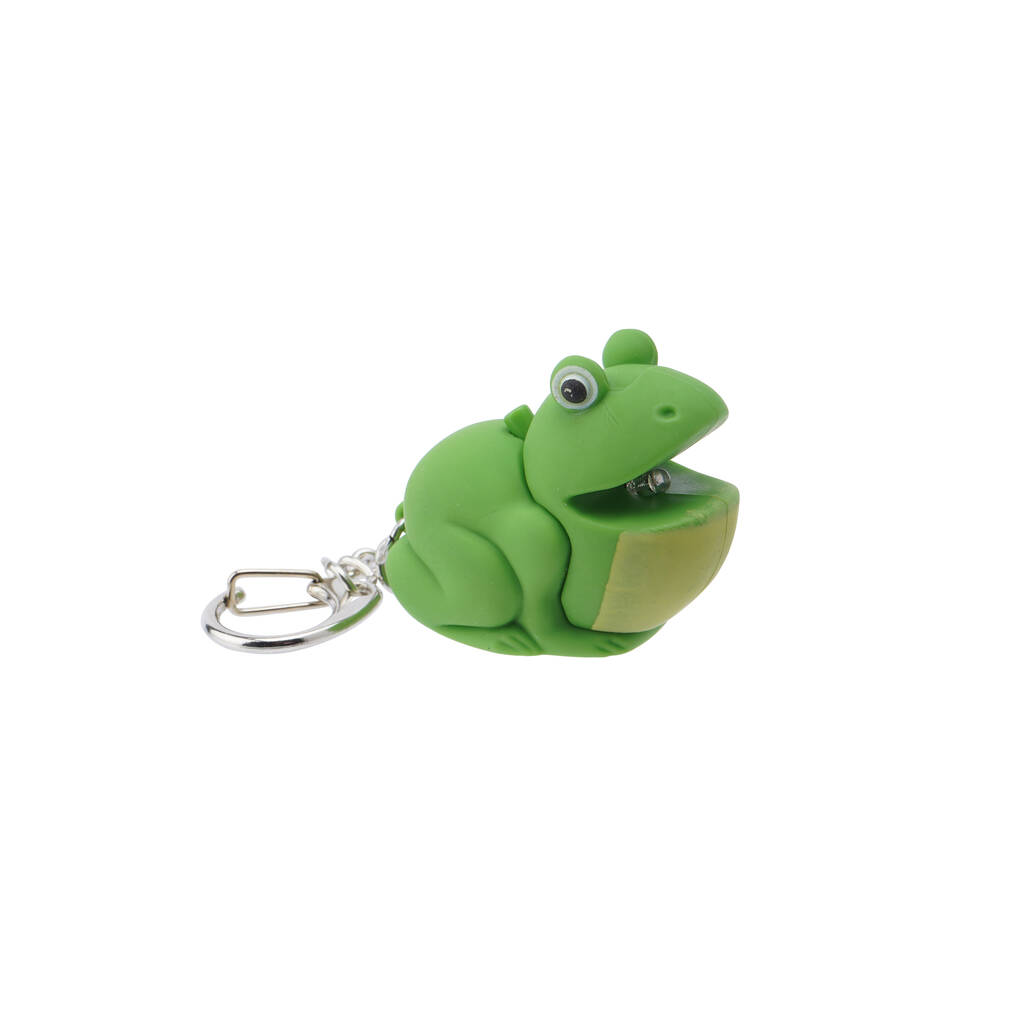 Green Frog LED Torch Keyring With Sound Effects By CGB Giftware |  