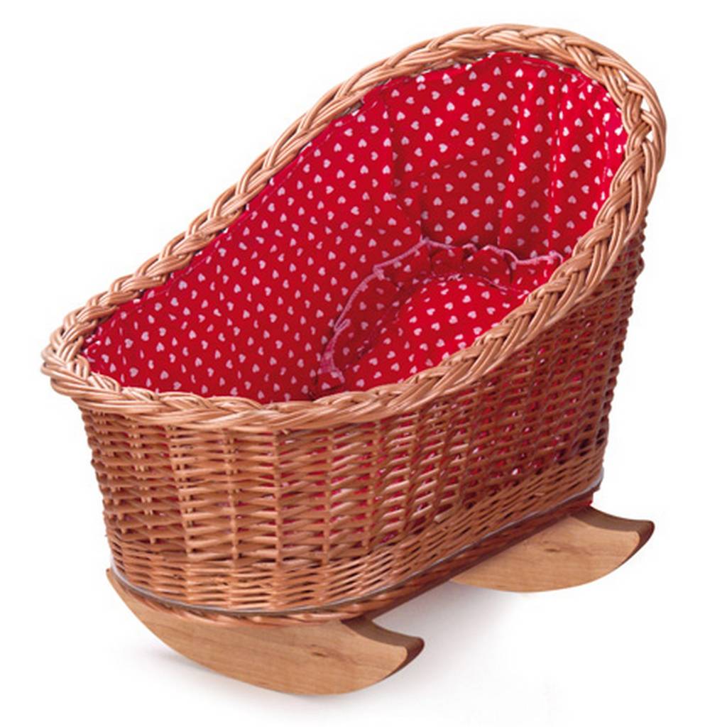 dolls wicker crib