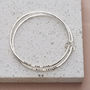 Personalised Double Bangle With Heart, thumbnail 3 of 7