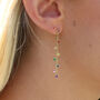 18ct Gold Plated Rainbow Crystal Drop Earrings, thumbnail 1 of 3