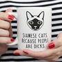 Funny Siamese Cat Mug, thumbnail 1 of 4