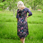 Rosella Dress In Navy Botanical, thumbnail 2 of 7