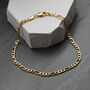 Men's 9ct Yellow Gold Figaro Chain Bracelet, thumbnail 1 of 2