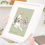 Personalised Pet Dog Portrait Of Three Dogs, thumbnail 6 of 9