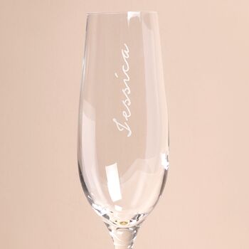 Personalised Name Champagne Glass, 2 of 3