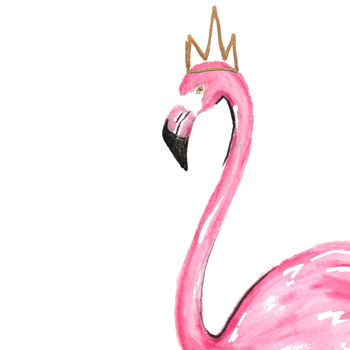 Pink Flamingo Print Unframed, 5 of 6